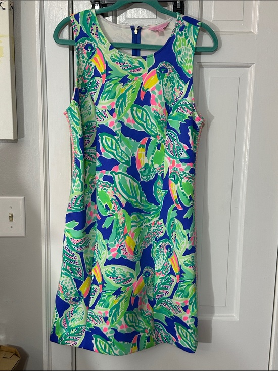 Lilly Pulitzer Dresses & Skirts - Lilly Pulitzer Mila Shift Dress"  "Beckon Blue Wake Up Call" pattern size large